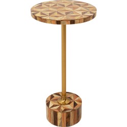 Βοηθητικό Τραπεζάκι Domero Καφέ 25x25x50 εκ - Χρυσό