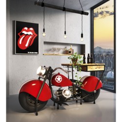 Μπαρ  Motorbike Κόκκινο 98 x 210 x 42εκ. - Μαύρο