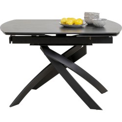 Επεκτεινόμενο Τραπέζι Twist Μαύρο 120x90x76 εκ. - Μαύρο