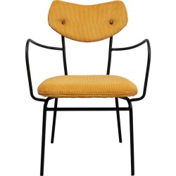 Καρέκλα Τραπεζαρίας Viola Κίτρινο Ύφασμα 59x55,3x82 εκ. - Κίτρινο