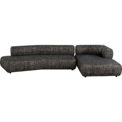 Καναπές Γωνιακός Bow Γκρι Ύφασμα 334x180x66 εκ. - Γκρι