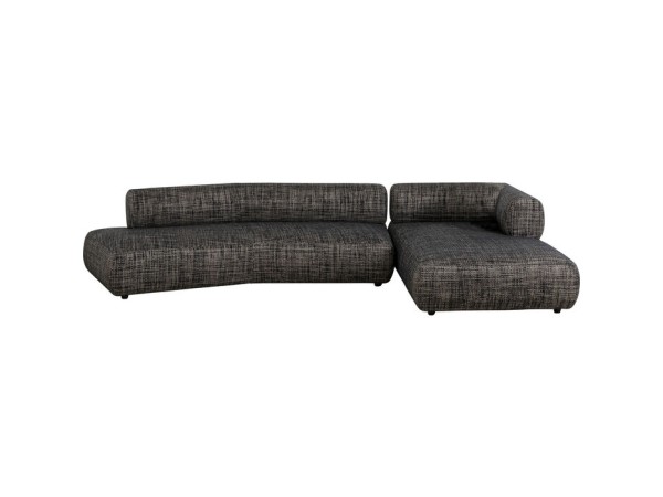 Καναπές Γωνιακός Bow Γκρι Ύφασμα 334x180x66 εκ. - Γκρι