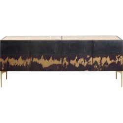 Μπουφές Fuoco Μεταλλικό Μαύρο 183x43x75εκ. - Μαύρο