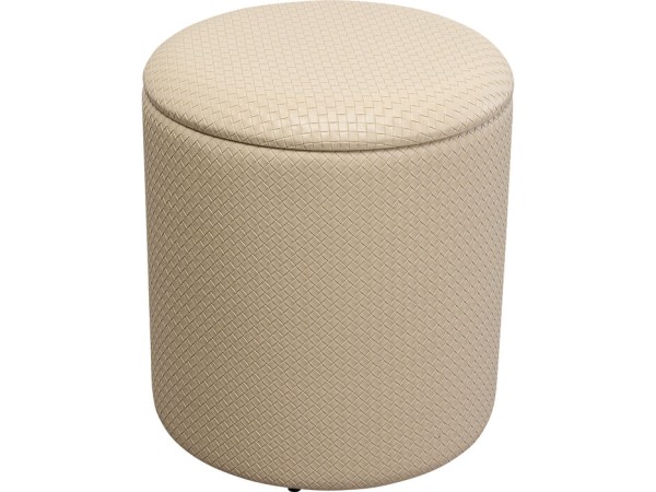 Stool Venezia Storage Beige Ø40cm - Μπεζ