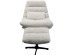 Swivel Armchair + Stool Columbia - Γκρι