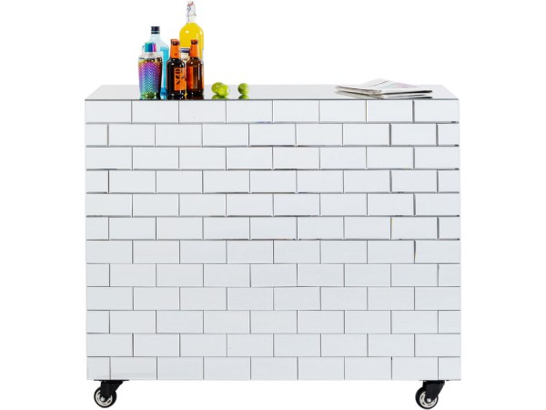 Μπαρ Solea Γυαλί Καθρέφτης 120x48x105εκ. - Ασημί Μπαρ Solea Γυαλί Καθρέφτης 120x48x105εκ. - Ασημί