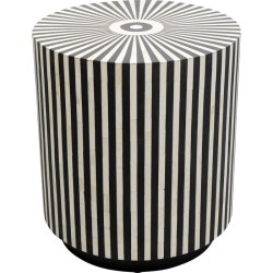 Τραπέζι Βοηθητικό Electra Ξύλινο Μαύρο/Λευκό 40x40x45εκ. - Μαύρο