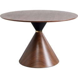 Τραπέζι Μέσης Cono Καφέ 120x120x76εκ. - Καφέ