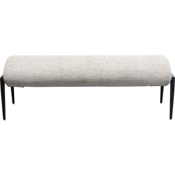 Παγκάκι Polly Ύφασμα Λευκό 130x40x45εκ. - Λευκό