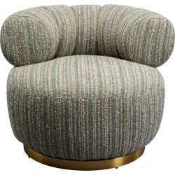 Πολυθρόνα Περιστρεφόμενη Couture Μπλε 95x88x70εκ. - Μπλε