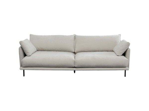 Τριθέσιος Καναπές Edna Ύφασμα Μπεζ 245x110x85εκ. - Μπεζ