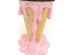 Τραπέζι Βοηθητικό  Ice Cream Γυαλί Ροζ 48*48*49εκ. - Ροζ