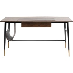 Γραφείο Boticelli Καφέ 152,5x71x76,5 εκ. - Μαύρο