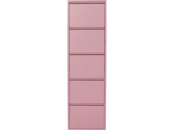 Παπουτσοθήκη Μεταλλική Caruso 5 Ροζ 50 x 15 x173εκ. - Ροζ