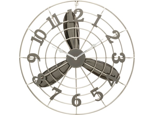 Ρολόι Τοίχου  Ανεμιστήρας Ø61εκ. 61x7x61εκ - Γκρι