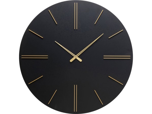 Ρολόι Τοίχου Luca Μαύρο - Χρυσό 70x70 εκ. 70x44596x70εκ - Μαύρο