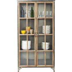 Βιτρίνα Kontor Μεταλλική Γκρι 97x39x187εκ - Γκρι