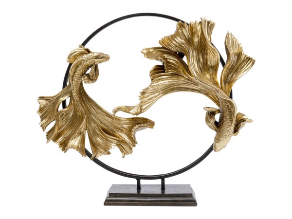 Επιτραπέζιο Διακοσμητικό Dancing Betta Fishes Χρυσό-Μαύρο 65x58x21 εκ. 58x21x65εκ - Μαύρο Επιτραπέζιο Διακοσμητικό Dancing Betta Fishes Χρυσό-Μαύρο 65x58x21 εκ. 58x21x65εκ - Μαύρο