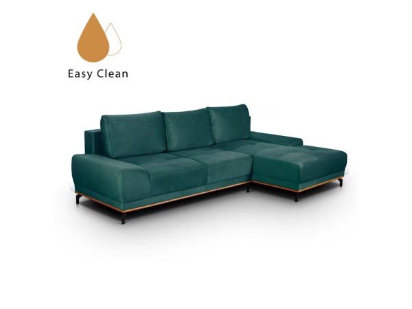 NATURA ΚΑΝΑΠΕΣ ΚΡΕΒΑΤΙ ΓΩΝΙΑ ΔΕΞΙΑ DUSTY PETROL 283x164x90cm NATURA ΚΑΝΑΠΕΣ ΚΡΕΒΑΤΙ ΓΩΝΙΑ ΔΕΞΙΑ DUSTY PETROL 283x164x90cm