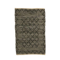NOMADS ΧΑΛΑΚΙ 60x90cm ΔΕΡΜΑ ΓΚΡΙ ΜΑΥΡΟ