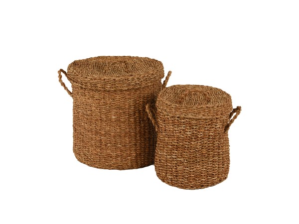 SEAGRASS ΚΑΛΑΘΙ ΜΕ ΚΑΠΑΚΙ SET 2ΤΜΧ 44x44x45cm SEAGRASS ΦΥΣΙΚΟ SEAGRASS ΚΑΛΑΘΙ ΜΕ ΚΑΠΑΚΙ SET 2ΤΜΧ 44x44x45cm SEAGRASS ΦΥΣΙΚΟ