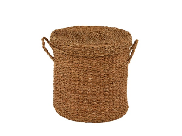 SEAGRASS ΚΑΛΑΘΙ ΜΕ ΚΑΠΑΚΙ 44x44x45cm SEAGRASS ΦΥΣΙΚΟ