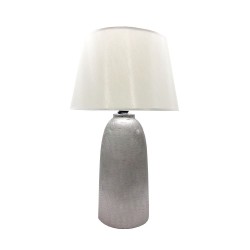 ARGENT ΦΩΤΙΣΤΙΚΟ ΕΠΙΤΡΑΠΕΖΙΟ 40x40x67cm ΚΕΡΑΜΙΚΟ ΑΣΗΜΙ ΛΕΥΚΟ ΥΦΑΣΜΑ