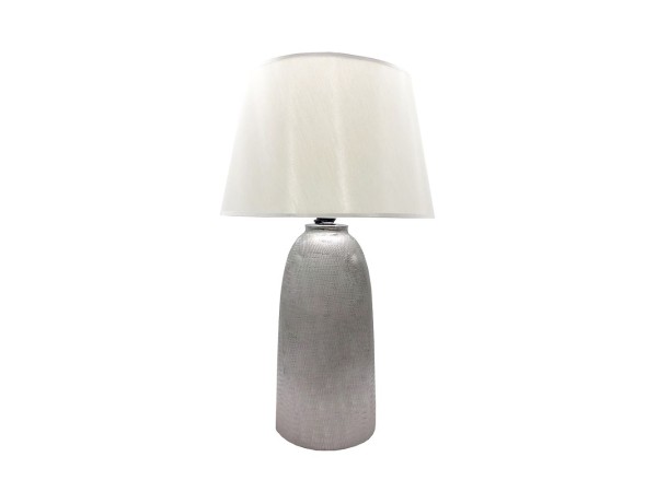 ARGENT ΦΩΤΙΣΤΙΚΟ ΕΠΙΤΡΑΠΕΖΙΟ 40x40x67cm ΚΕΡΑΜΙΚΟ ΑΣΗΜΙ ΛΕΥΚΟ ΥΦΑΣΜΑ