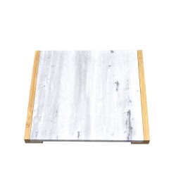 IBIZA ΠΛΑΤΩ ΣΕΡΒΙΡΙΣΜΑΤΟΣ 22x20x2cm ΜΑΡΜΑΡΟ ΛΕΥΚΟ BAMBOO