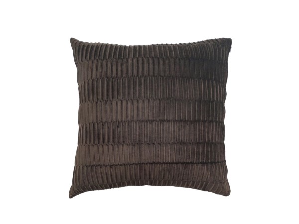 RELIEF ΔΙΑΚΟΣΜΗΤΙΚΟ ΜΑΞΙΛΑΡΙ 45x45cm ΥΦΑΣΜΑ ΚΑΦΕ POLYESTER