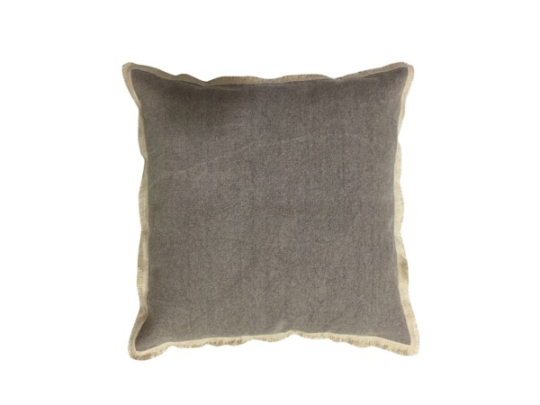 LIBELL 2 ΔΙΑΚΟΣΜΗΤΙΚΟ ΜΑΞΙΛΑΡΙ 45x45cm ΥΦΑΣΜΑ ΓΚΡΙ ΜΠΕΖ