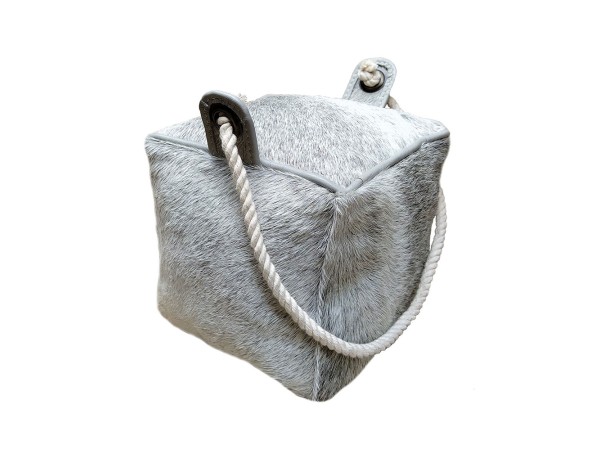PUERTA ΔΙΑΚΟΣΜΗΤΙΚΟ DOOR STOPPER 15x15x15cm ΔΕΡΜΑ ΓΚΡΙ ΒΑΜΒΑΚΙ PUERTA ΔΙΑΚΟΣΜΗΤΙΚΟ DOOR STOPPER 15x15x15cm ΔΕΡΜΑ ΓΚΡΙ ΒΑΜΒΑΚΙ