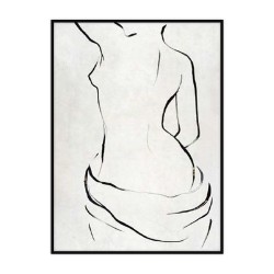 FIGURA ΠΙΝΑΚΑΣ ΔΙΑΚΟΣΜΗΣΗΣ 60x90x5cm ΚΑΜΒΑΣ ΛΕΥΚΟ ΜΑΥΡΟ ΞΥΛΟ