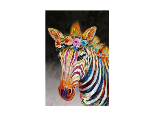 ZEBRA ΠΙΝΑΚΑΣ ΔΙΑΚΟΣΜΗΣΗΣ 80x120x4cm ΚΑΜΒΑΣ ΠΟΛΥΧΡΩΜΟ