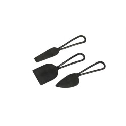 MATT SET ΣΕΡΒΙΡΙΣΜΑΤΟΣ ΤΥΡΙΩΝ SET 3ΤΜΧ 17x5x1cm ΑΤΣΑΛΙ ΜΑΥΡΟ