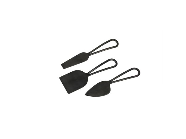 MATT SET ΣΕΡΒΙΡΙΣΜΑΤΟΣ ΤΥΡΙΩΝ SET 3ΤΜΧ 17x5x1cm ΑΤΣΑΛΙ ΜΑΥΡΟ