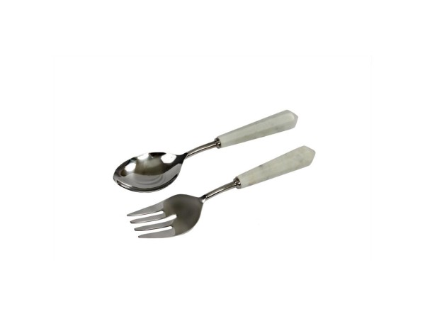 MARMO SET ΣΕΡΒΙΡΙΣΜΑΤΟΣ ΣΑΛΑΤΑΣ 28x7x3cm ΑΤΣΑΛΙ ΛΕΥΚΟ ΜΑΡΜΑΡΟ
