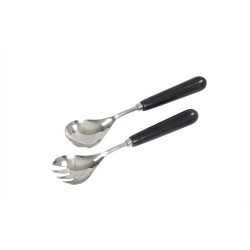 MARMO SET ΣΕΡΒΙΡΙΣΜΑΤΟΣ ΣΑΛΑΤΑΣ 28x6x2cm ΑΤΣΑΛΙ ΜΑΥΡΟ ΜΑΡΜΑΡΟ