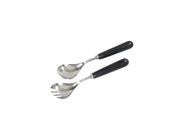 MARMO SET ΣΕΡΒΙΡΙΣΜΑΤΟΣ ΣΑΛΑΤΑΣ 28x6x2cm ΑΤΣΑΛΙ ΜΑΥΡΟ ΜΑΡΜΑΡΟ