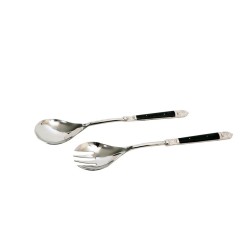 ROYAL SET ΣΕΡΒΙΡΙΣΜΑΤΟΣ ΣΑΛΑΤΑΣ 29x6x2cm ΑΤΣΑΛΙ ΜΑΥΡΟ RESIN