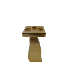 CUIR ΚΗΡΟΠΗΓΙΟ 11x11x25cm ΣΙΔΕΡΟ ΧΡΥΣΟ