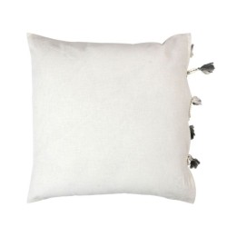 AMMOS 2 ΔΙΑΚΟΣΜΗΤΙΚΟ ΜΑΞΙΛΑΡΙ 50x50cm ΥΦΑΣΜΑ ΛΕΥΚΟ ΜΠΕΖ ΒΑΜΒΑΚΙ