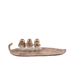MAHATMA ΔΙΑΚΟΣΜΗΤΙΚΟ ΦΥΛΛΟ 44x16x11cm POLYRESIN ΧΡΥΣΟ