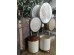 GINKO 3 ΔΙΑΚΟΣΜΗΤΙΚΟ TOTEM 44x11x41cm POLYRESIN ΦΥΣΙΚΟ ΜΠΕΖ ΜΕΤΑΛΛΟ ΛΕΥΚΟ