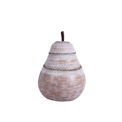 ULMUS ΔΙΑΚΟΣΜΗΤΙΚΟ ΑΧΛΑΔΙ 17x16x23cm POLYRESIN ΦΥΣΙΚΟ ΛΕΥΚΟ