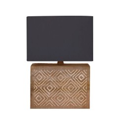OLIVA NATURAL/DIONE ΦΩΤΙΣΤΙΚΟ ΕΠΙΤΡΑΠΕΖΙΟ 28x10x42cm ΞΥΛΟ ΚΑΦΕ ΥΦΑΣΜΑ ΜΑΥΡΟ