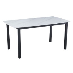 PLUTO ΤΡΑΠΕΖΙ ΛΕΥΚΟ ΜΕ ΟΨΗ ΜΑΡΜΑΡΟΥ 160x90x76cm