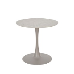 CASPIAN ΤΡΑΠΕΖΙ ΓΚΡΙ ΜΕ ΟΨΗ ΜΑΡΜΑΡΟΥ 80x80x75cm