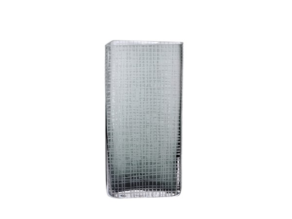 GRAVIR GREY ΒΑΖΟ 16x12x33cm ΓΥΑΛΙ ΓΚΡΙ