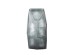 ROCHE GREY ΒΑΖΟ 21x15x38cm ΓΥΑΛΙ ΓΚΡΙ